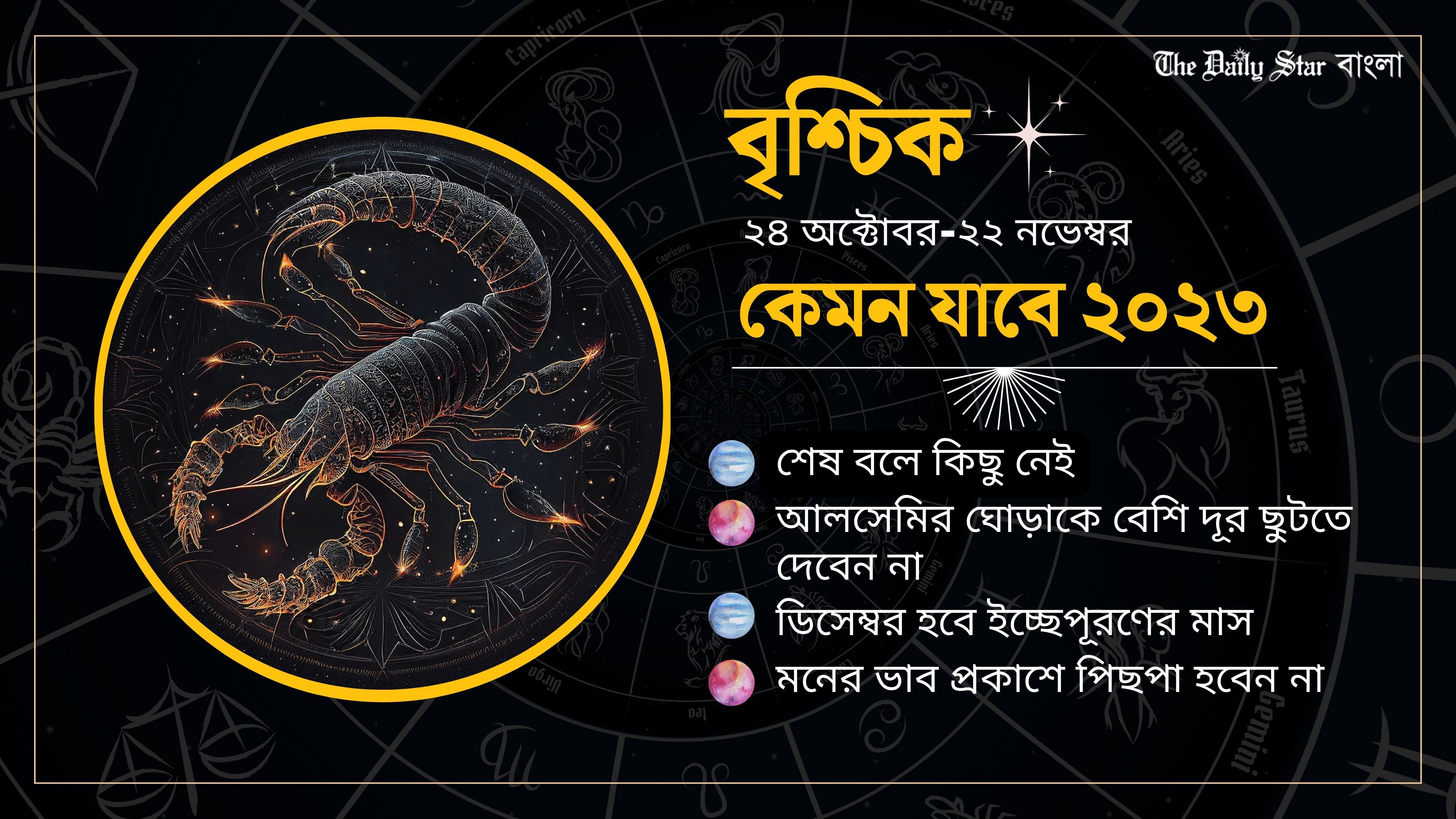 নতুন বছর কেমন যাবে বৃশ্চিক রাশির