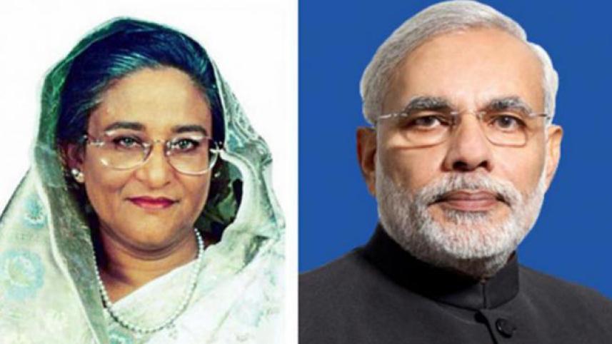 শেখ হাসিনা ও নরেন্দ্র মোদী