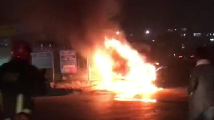 car fire