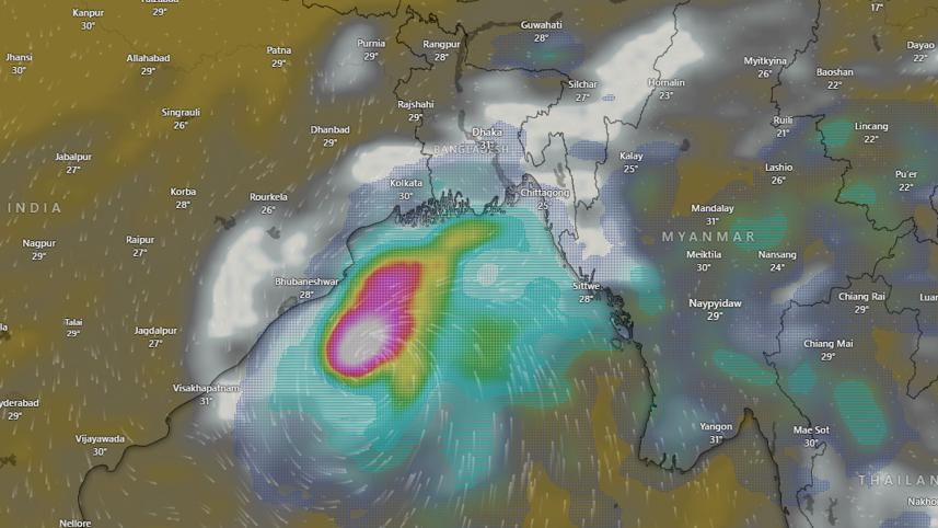 ঘণ্টায় ১৩ কিলোমিটার বেগে এগিয়ে আসছে গভীর নিম্নচাপ