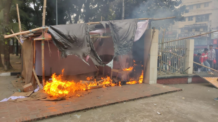 Fan protest fire 