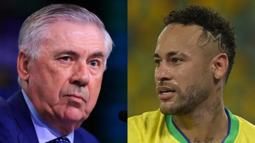 carlo ancelotti and neymar