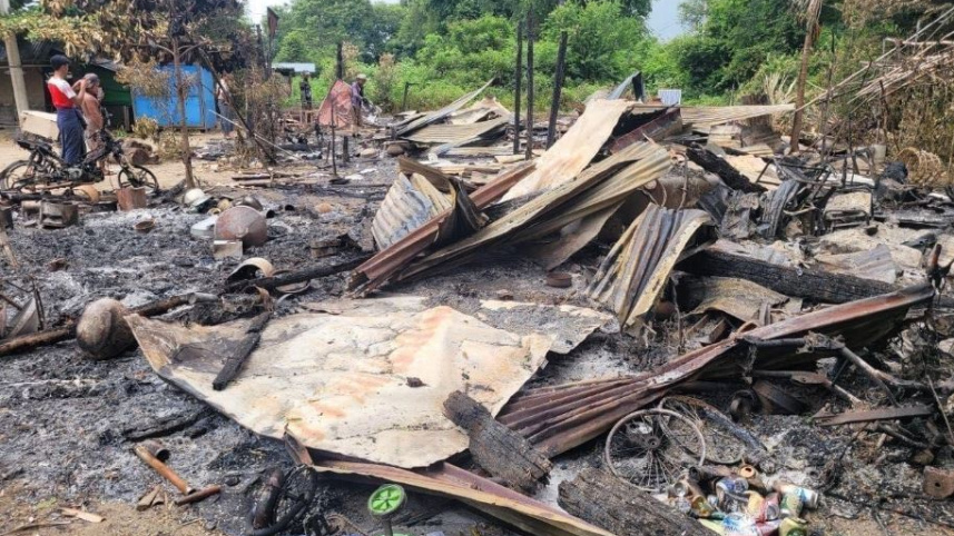 ২০২৪ সালের তুলনায় ২০২৫ সালে দ্বিগুণের বেশিবার বিমান হামলা চালায় সামরিক জান্তা। ছবি: সংগৃহীত