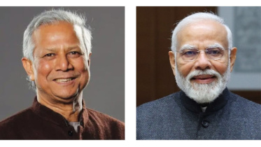 ড. ইউনুস (ডানে) ও নরেন্দ্র মোদি (বাঁয়ে)। কোলাজ ছবি: সংগৃহীত